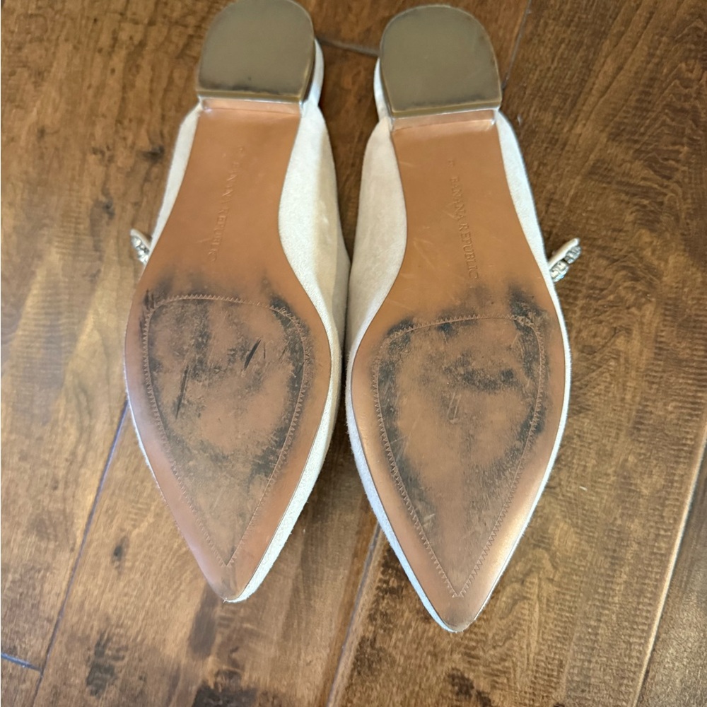 Banana Republic Cream Embellished Strap Mules - Picture 3 of 3